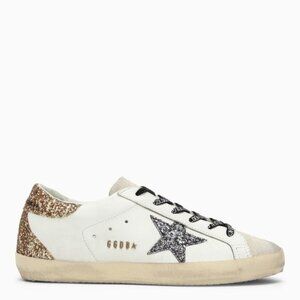 Golden Goose Super Star Glitter Sneakers Leather Sz 6 Worn 3 Times! Box Passport